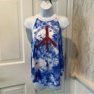 Modern Lux Blue White and Red Tank Top Size XS